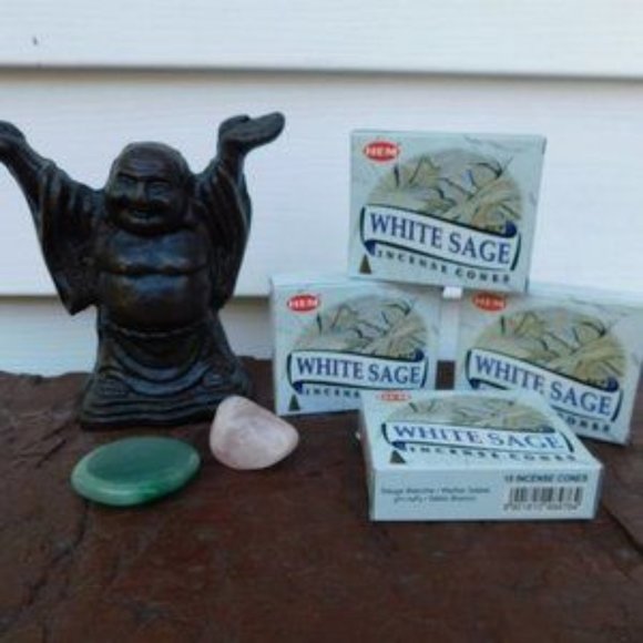 Hem White Sage Incense Cones 4 Boxes NEW FIRM - Picture 2 of 6